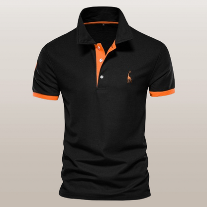Men's Polo Shirt with Short Sleeves and Slim Fit