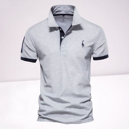 Men's Polo Shirt with Short Sleeves and Slim Fit