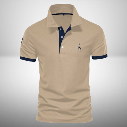 Men's Polo Shirt with Short Sleeves and Slim Fit