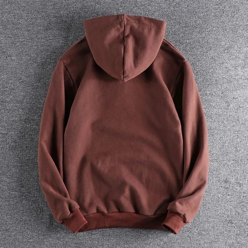 Men's Quarter-Zip Hoodie with Hood and Kangaroo Pocket