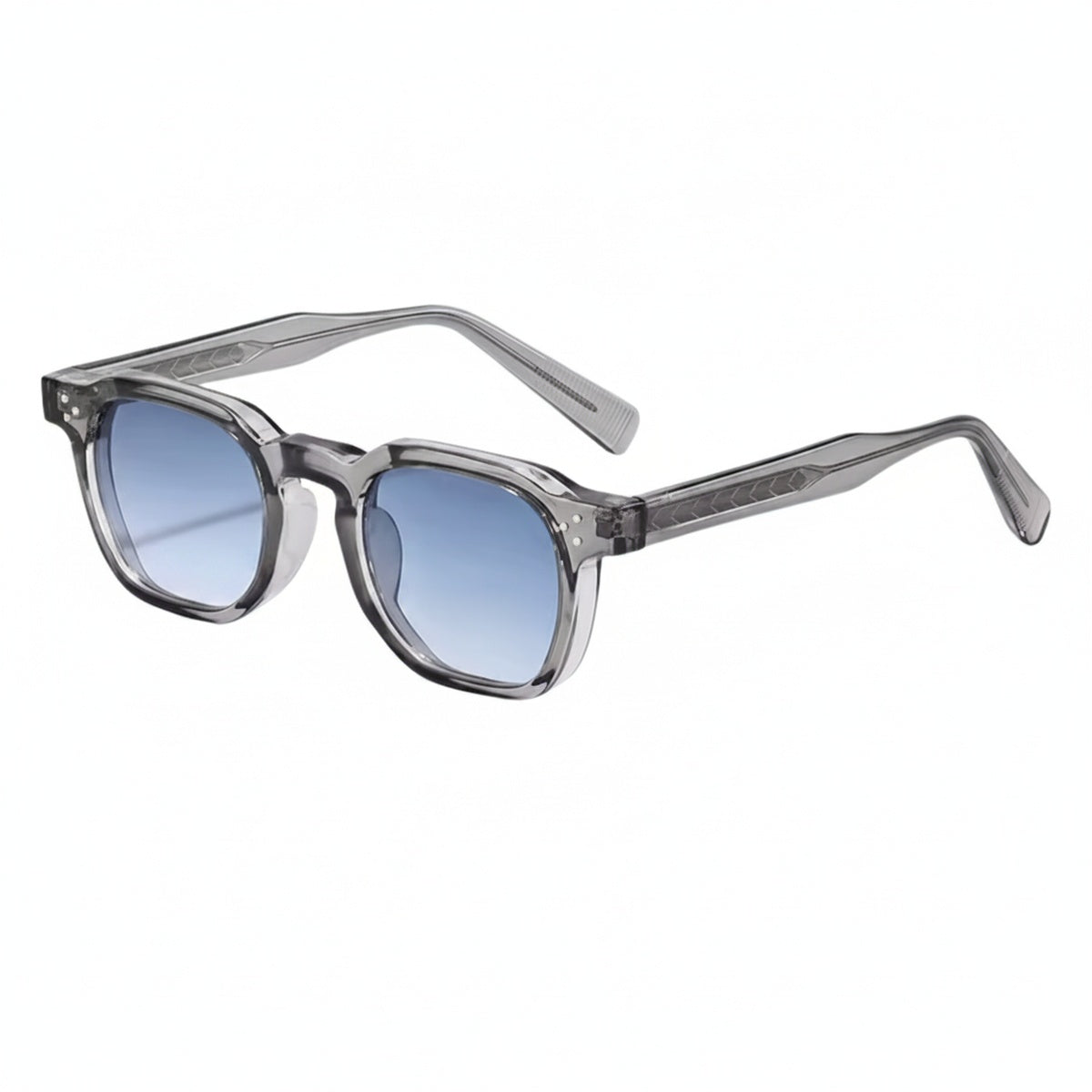Men's Retro Square Sunglasses with Gradient Tinted Lenses