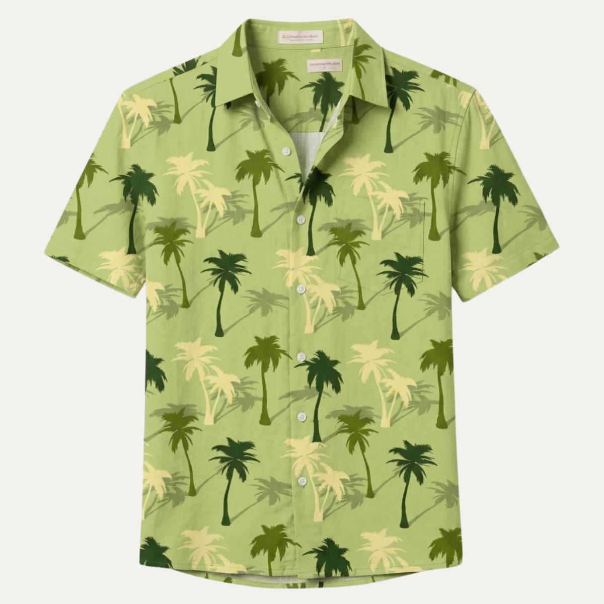 Men's Short Sleeve Hawaiian Shirt with Floral and Tropical Print