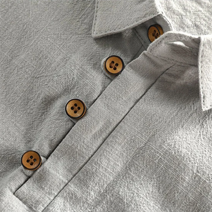 Men's Short Sleeve Polo Shirt with Classic Collar and Button Placket
