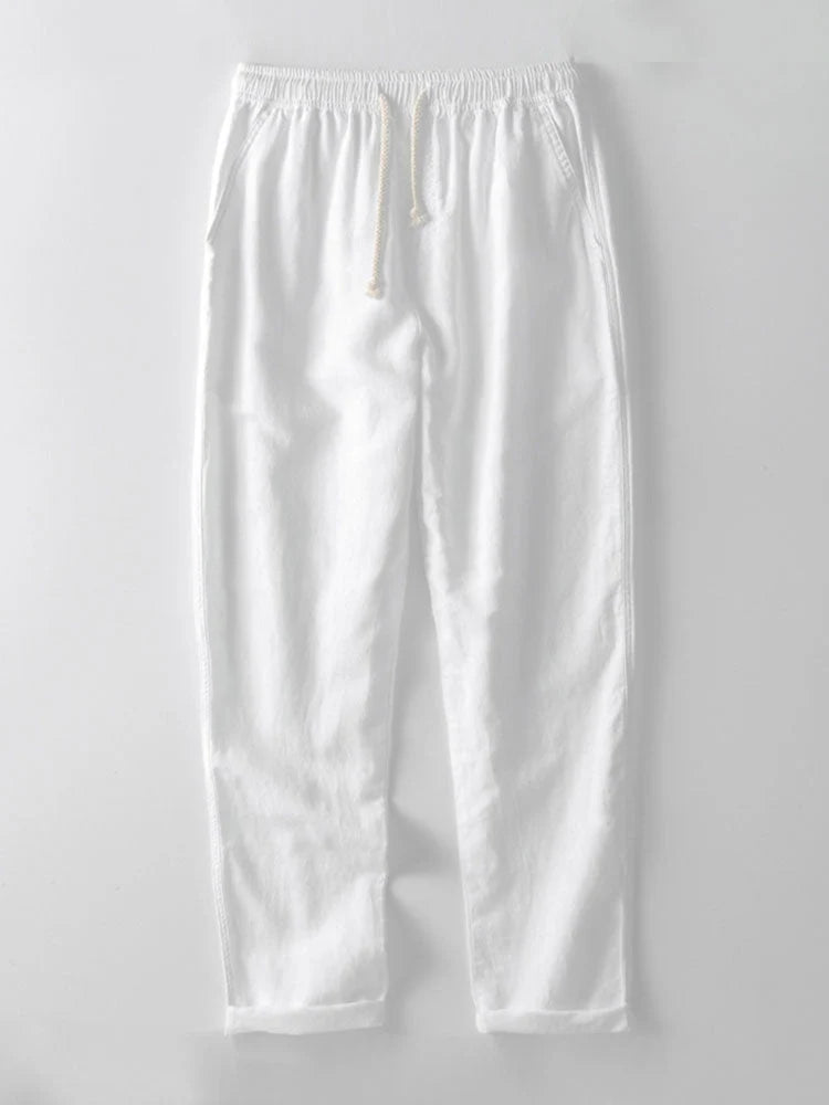 Men's Short Sleeve Shirt and Trousers Set with Stand Collar