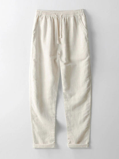 Men's Short Sleeve Shirt and Trousers Set with Stand Collar