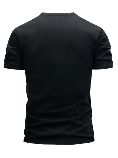 Men's Short Sleeve T-Shirt 3-Pack with Paris Print and Round Neck