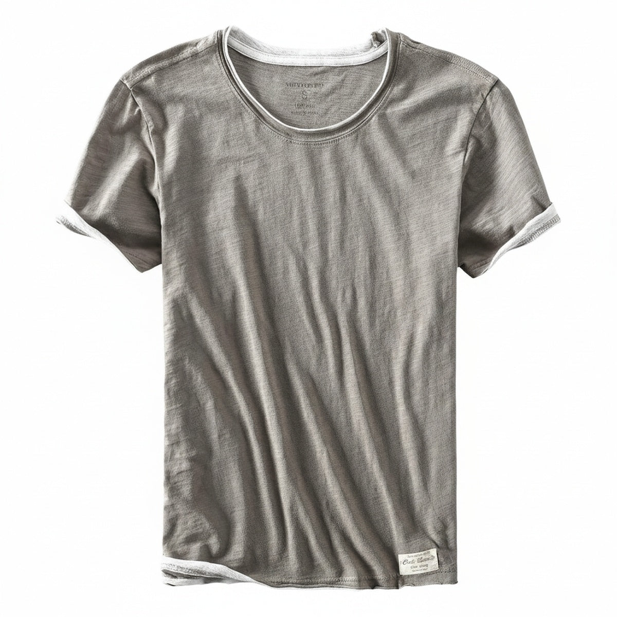 Men's Short Sleeve T-Shirt with Crew Neck and Relaxed Fit