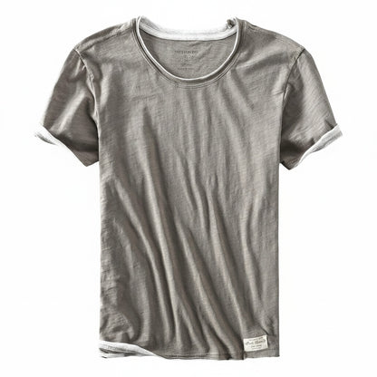 Men's Short Sleeve T-Shirt with Crew Neck and Relaxed Fit