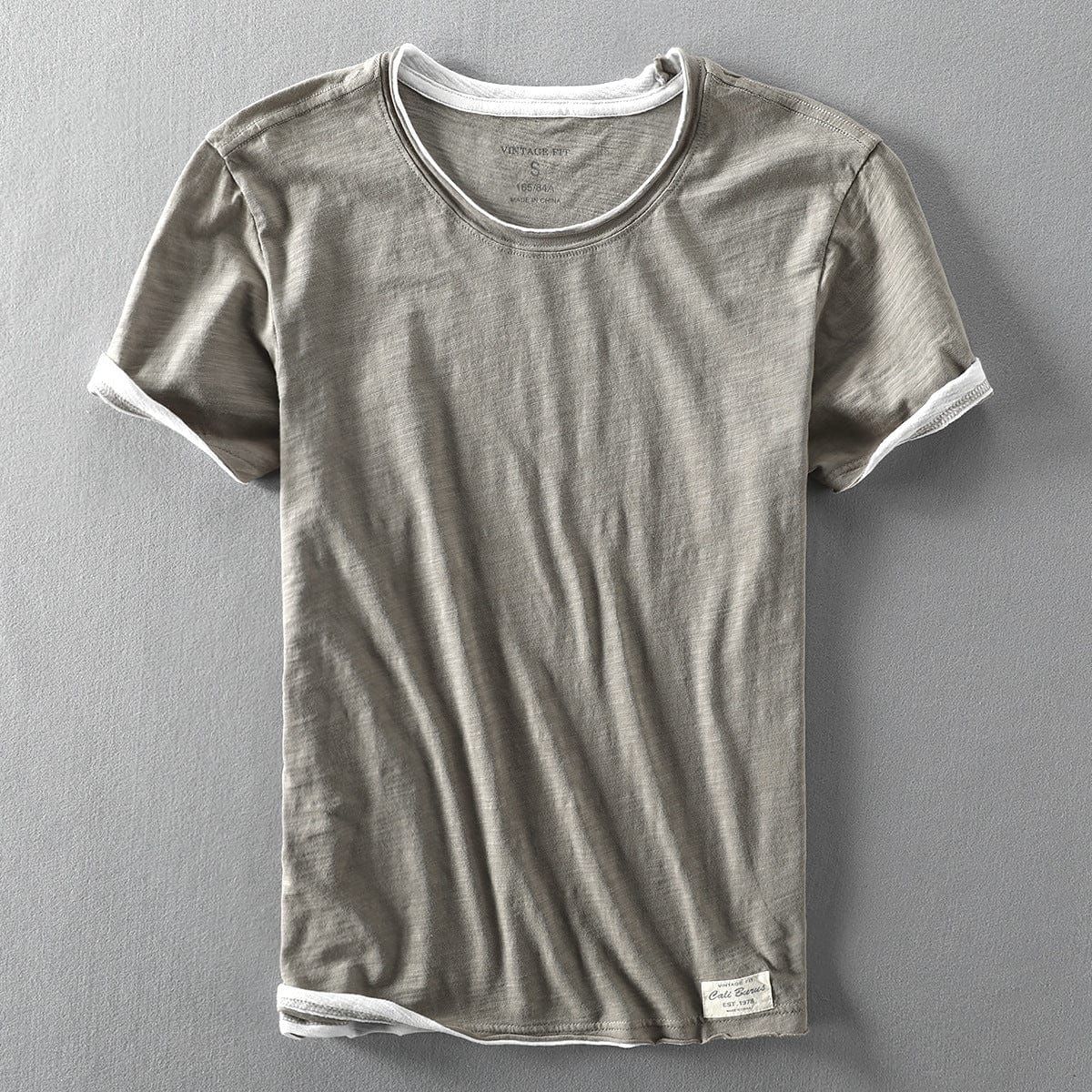 Men's Short Sleeve T-Shirt with Crew Neck and Relaxed Fit