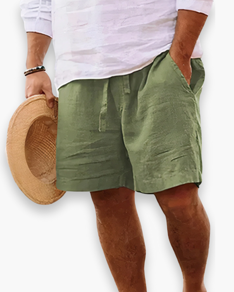 Men's Shorts with Elastic Waistband and Drawstring