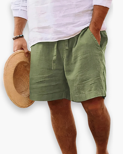 Men's Shorts with Elastic Waistband and Drawstring