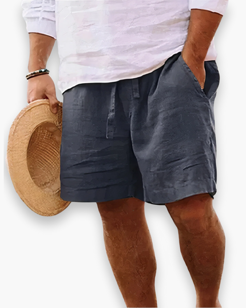 Men's Shorts with Elastic Waistband and Drawstring