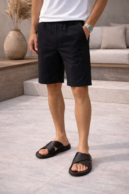 Men's Slide Sandals with Cross Strap