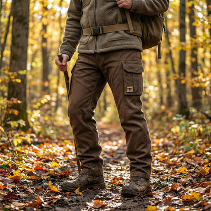 Men's Slim Fit Cargo Trousers with Multi-Pocket Utility Design