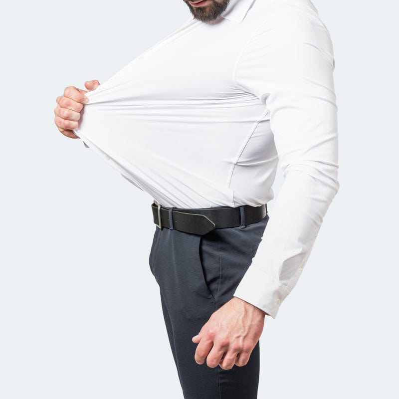 Men's Slim Fit Dress Shirt Long Sleeve with Spread Collar