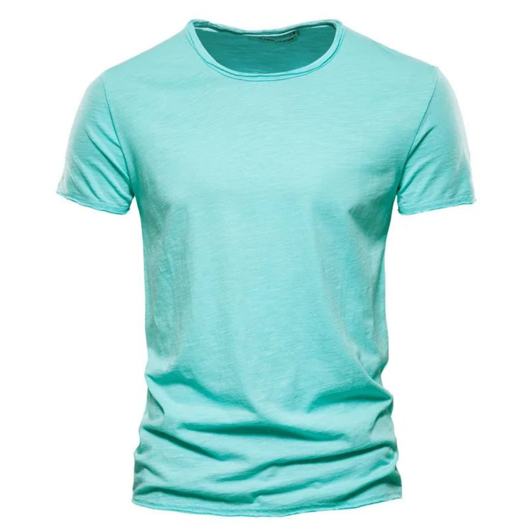 Men's Slim Fit T-Shirt with Short Sleeves and Crew Neck