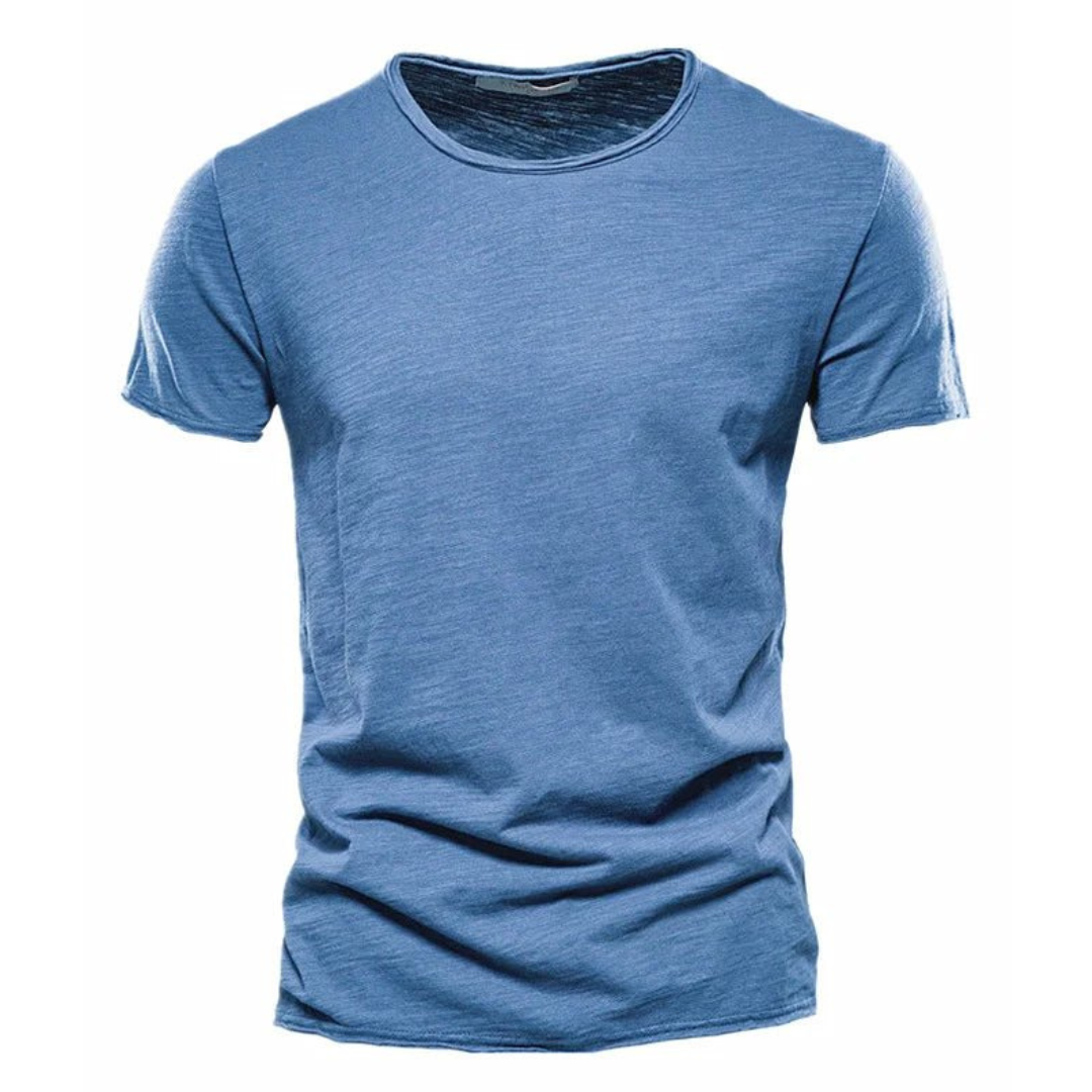 Men's Slim Fit T-Shirt with Short Sleeves and Crew Neck