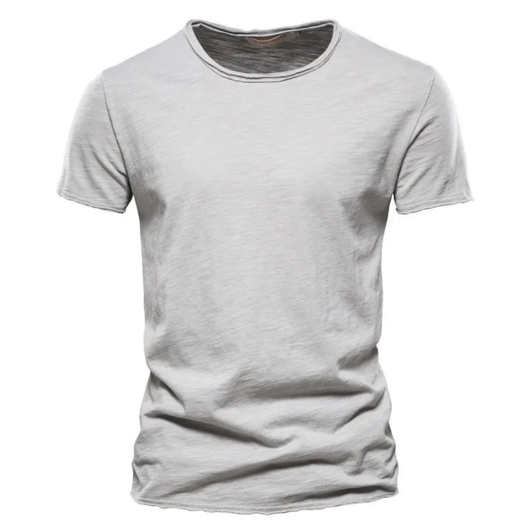 Men's Slim Fit T-Shirt with Short Sleeves and Crew Neck