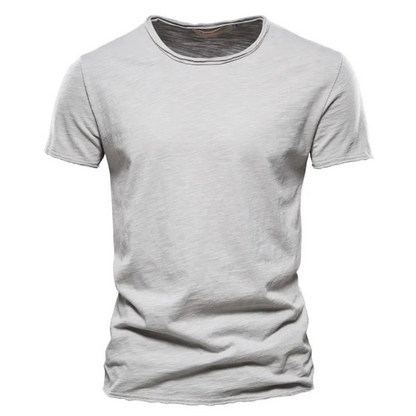 Men's Slim Fit T-Shirt with Short Sleeves and Crew Neck