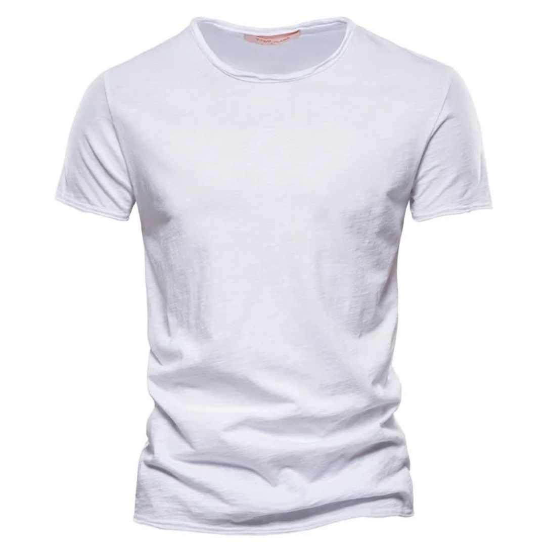 Men's Slim Fit T-Shirt with Short Sleeves and Crew Neck