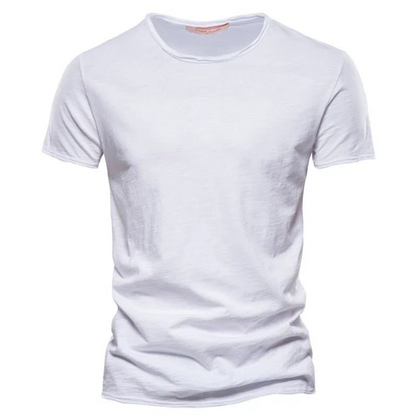Men's Slim Fit T-Shirt with Short Sleeves and Crew Neck