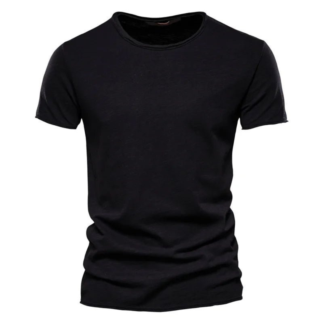 Men's Slim Fit T-Shirt with Short Sleeves and Crew Neck