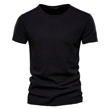 Men's Slim Fit T-Shirt with Short Sleeves and Crew Neck