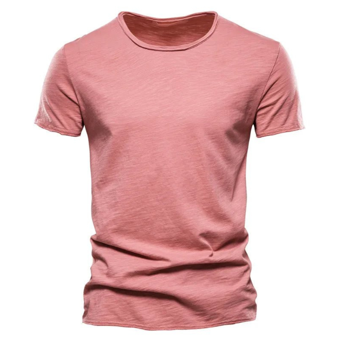 Men's Slim Fit T-Shirt with Short Sleeves and Crew Neck
