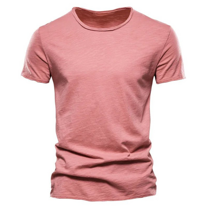 Men's Slim Fit T-Shirt with Short Sleeves and Crew Neck