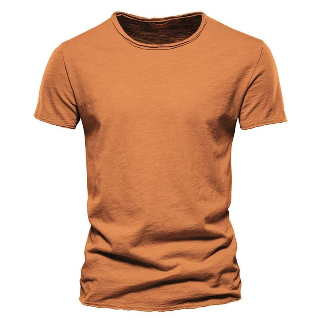 Men's Slim Fit T-Shirt with Short Sleeves and Crew Neck
