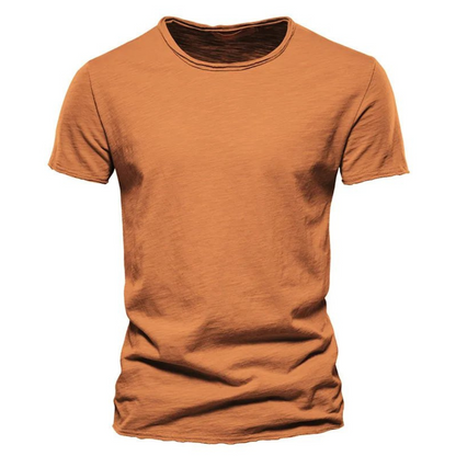Men's Slim Fit T-Shirt with Short Sleeves and Crew Neck