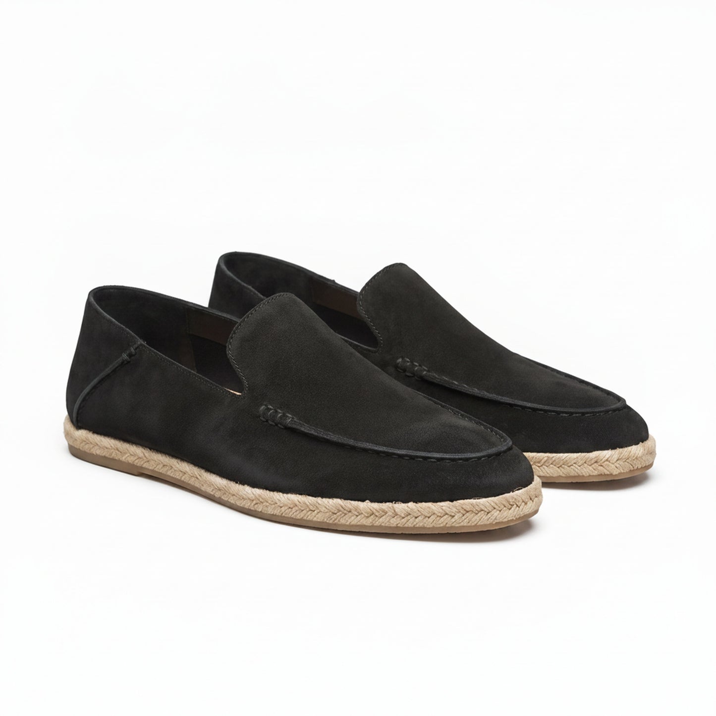 Men's Slip-On Espadrille Loafers with Jute Rope Sole