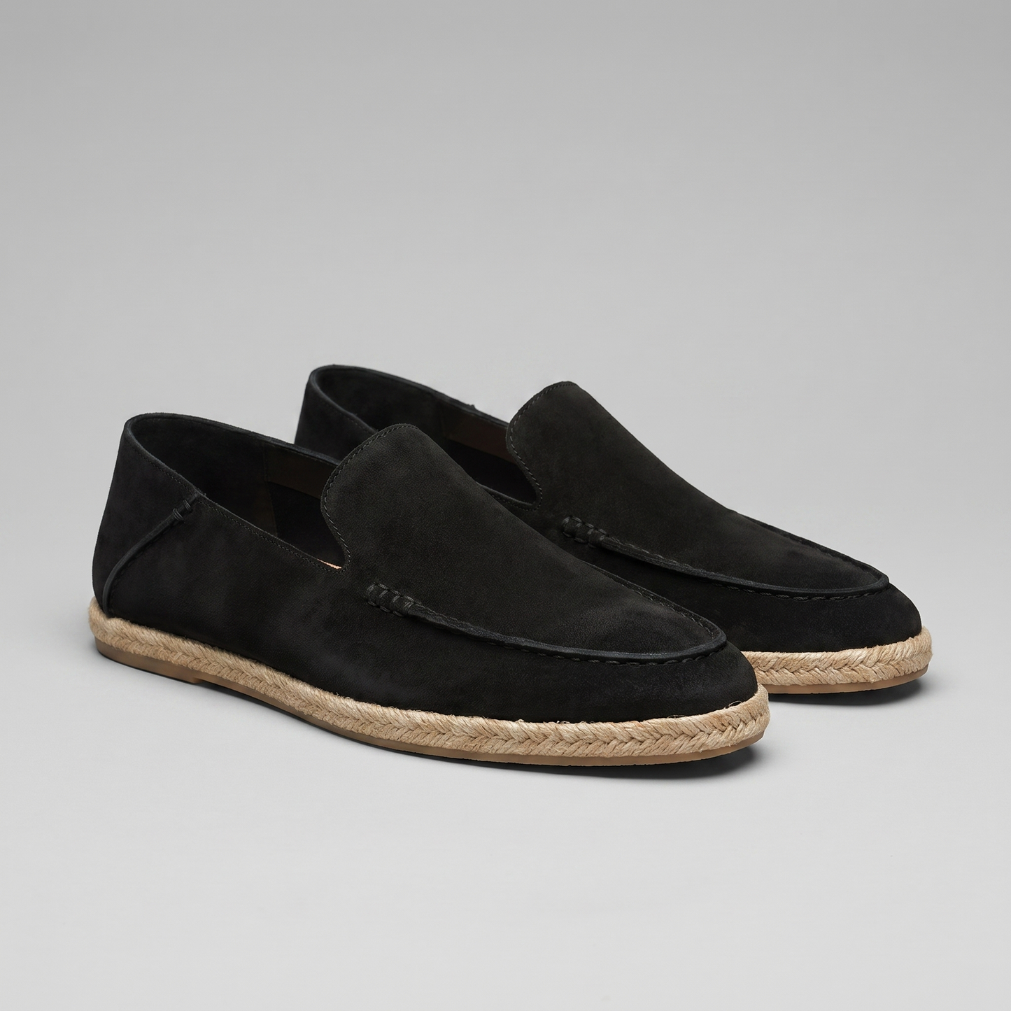 Men's Slip-On Espadrille Loafers with Jute Rope Sole