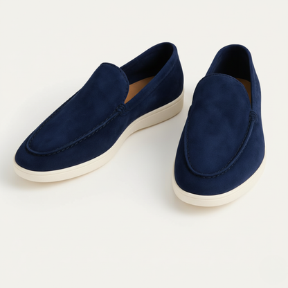 Men's Slip-On Loafers with Moc-Toe Stitching and Flatform Sole