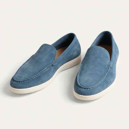 Men's Slip-On Loafers with Moc-Toe Stitching and Flatform Sole