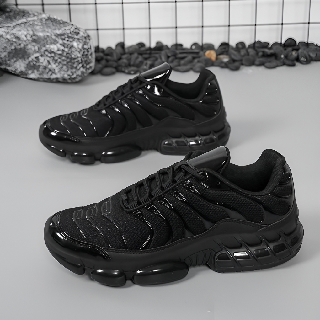 Men's Steel Toe Work Sneakers with Air Cushion Sole and Anti-slip Outsole