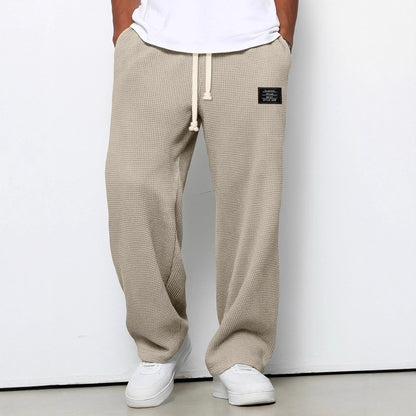 Men's Sweatpants Wide Leg Straight Fit with Drawstring Waist