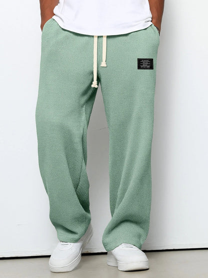 Men's Sweatpants Wide Leg Straight Fit with Drawstring Waist