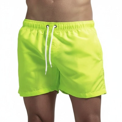 Men's Swim Shorts with Elastic Waistband and Side Pockets