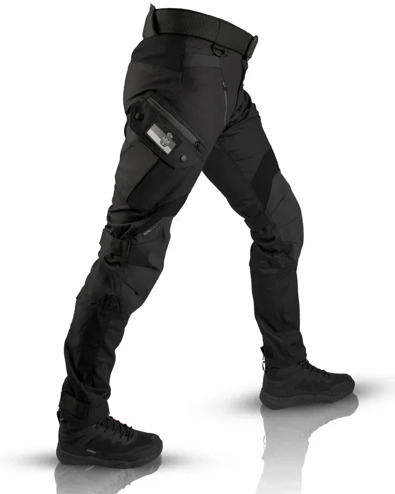 Men's Tactical Cargo Pants with Multi-Pocket Design and Slim Fit