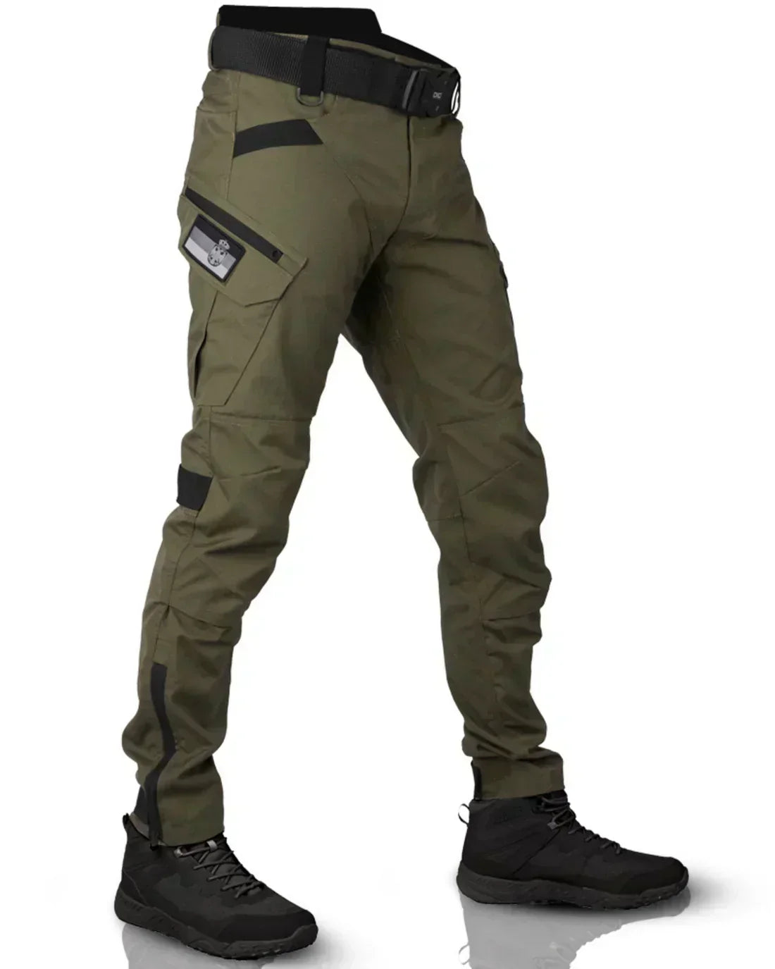 Men's Tactical Cargo Pants with Multi-Pocket Design and Slim Fit