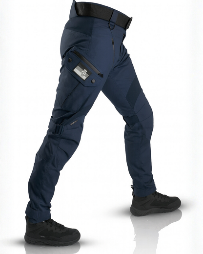 Men's Tactical Cargo Pants with Multi-Pocket Design and Slim Fit