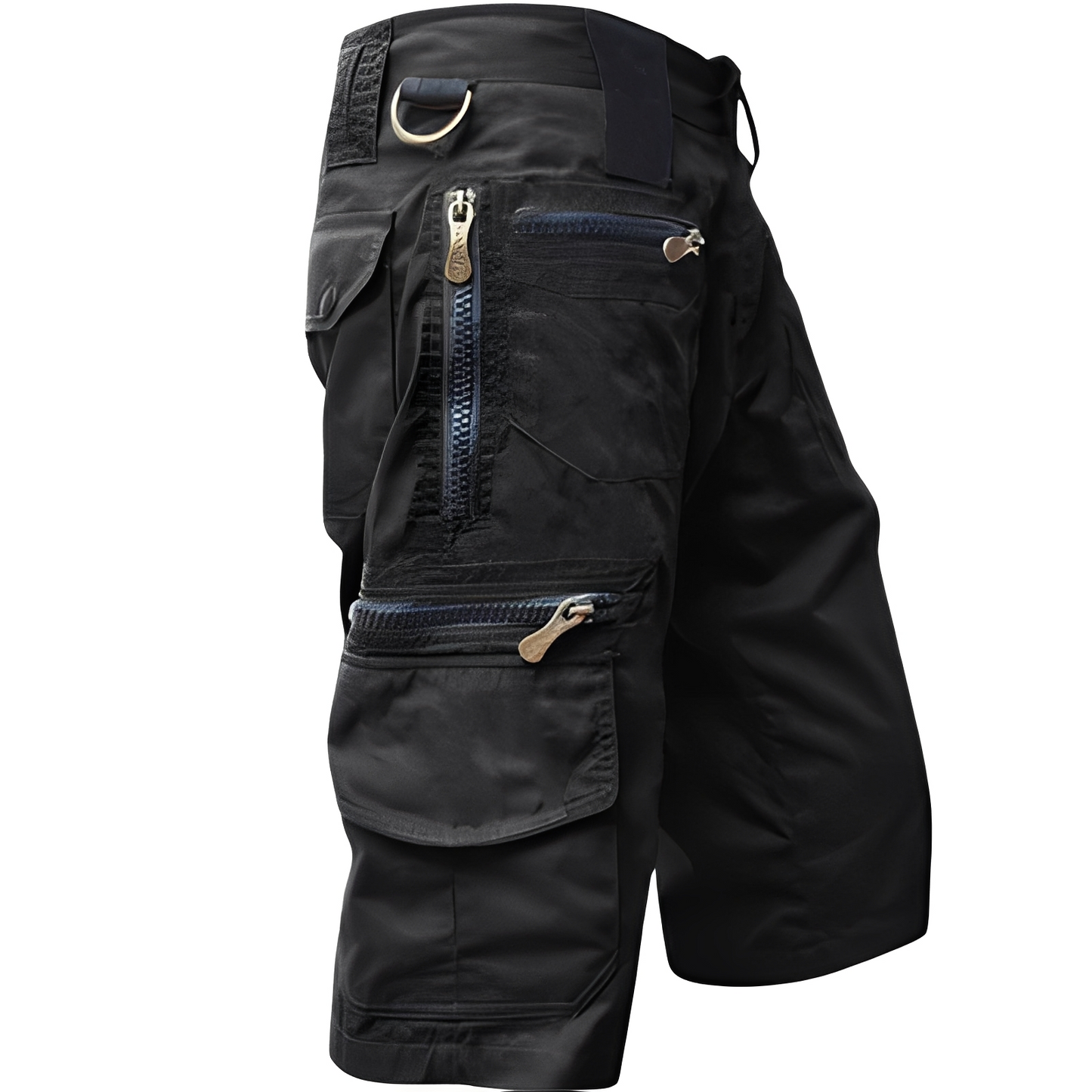 Men's Tactical Cargo Shorts with Multiple Zip Pockets