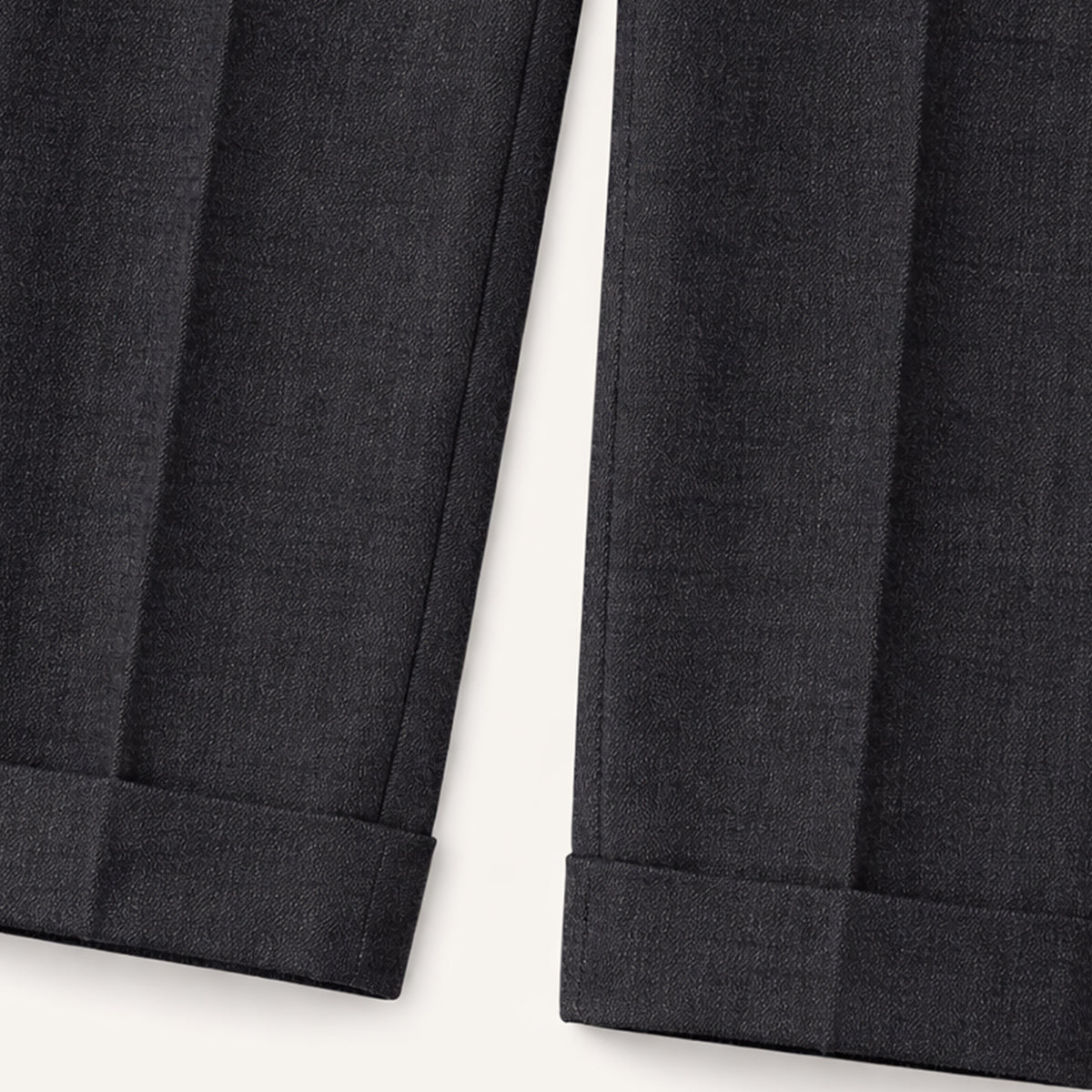 Men's Tailored Dress Pants with Double Pleats and High-Rise Waist
