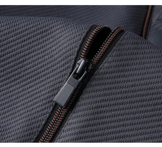 Men's Tracksuit Two-Piece Set with Stand Collar and Full Zip