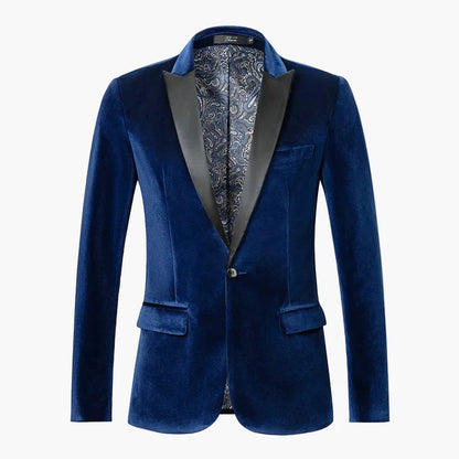 Men's Tuxedo Blazer with Slim Fit, Peak Lapel and Single Button