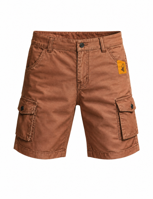 Men's Vintage Cargo Shorts with Multi-Pocket Design