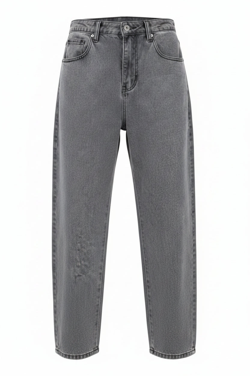 Men's Wide Leg Jeans with Straight Cut and Loose Fit