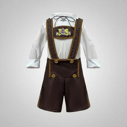 Unisex Oktoberfest Bavarian Costume Set with Lederhosen and Dirndl Dress