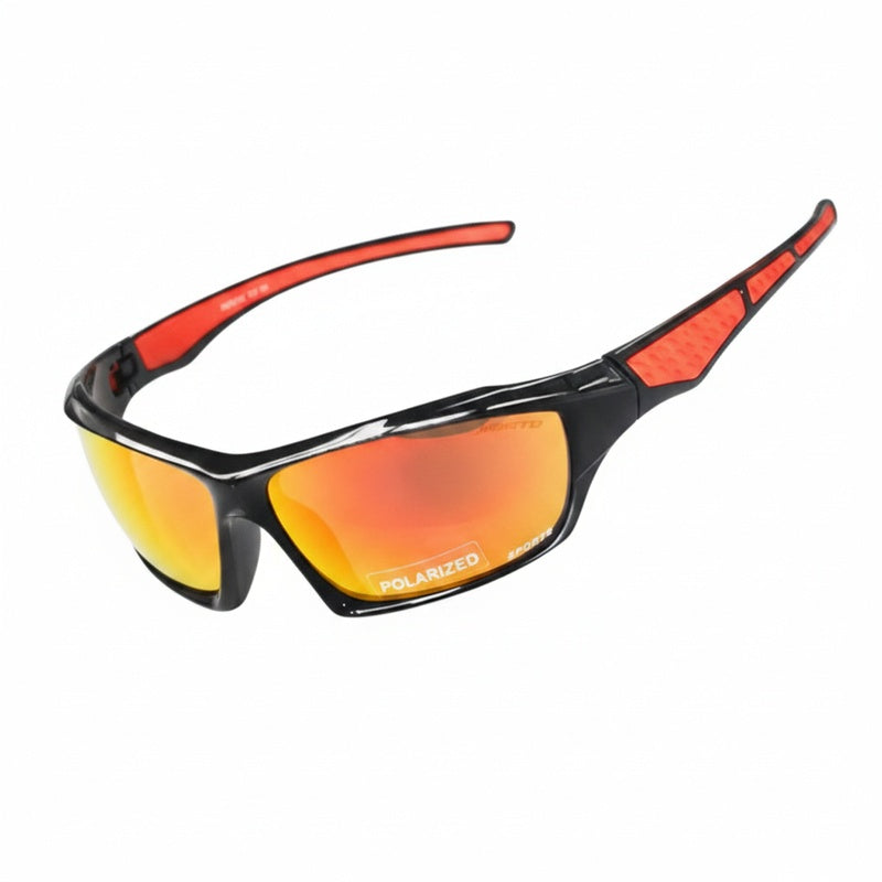 Unisex Polarized Sport Sunglasses with Shield Lens and Wrap-Around Frame